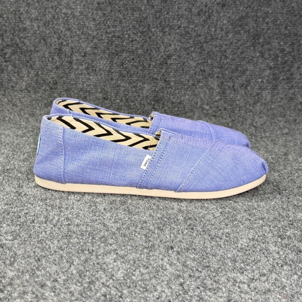 Toms Alpargata heritage Flats Women 7.5 Bright Iris Purple Canvas Casual Slip On